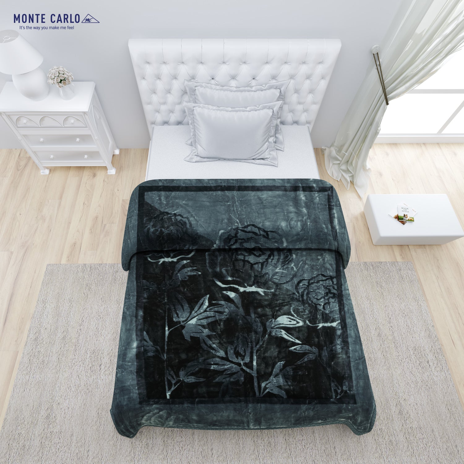 Printed Single Bed 1022 GSM Blanket Lucas 2 Ply (Weight 3.6 kg)