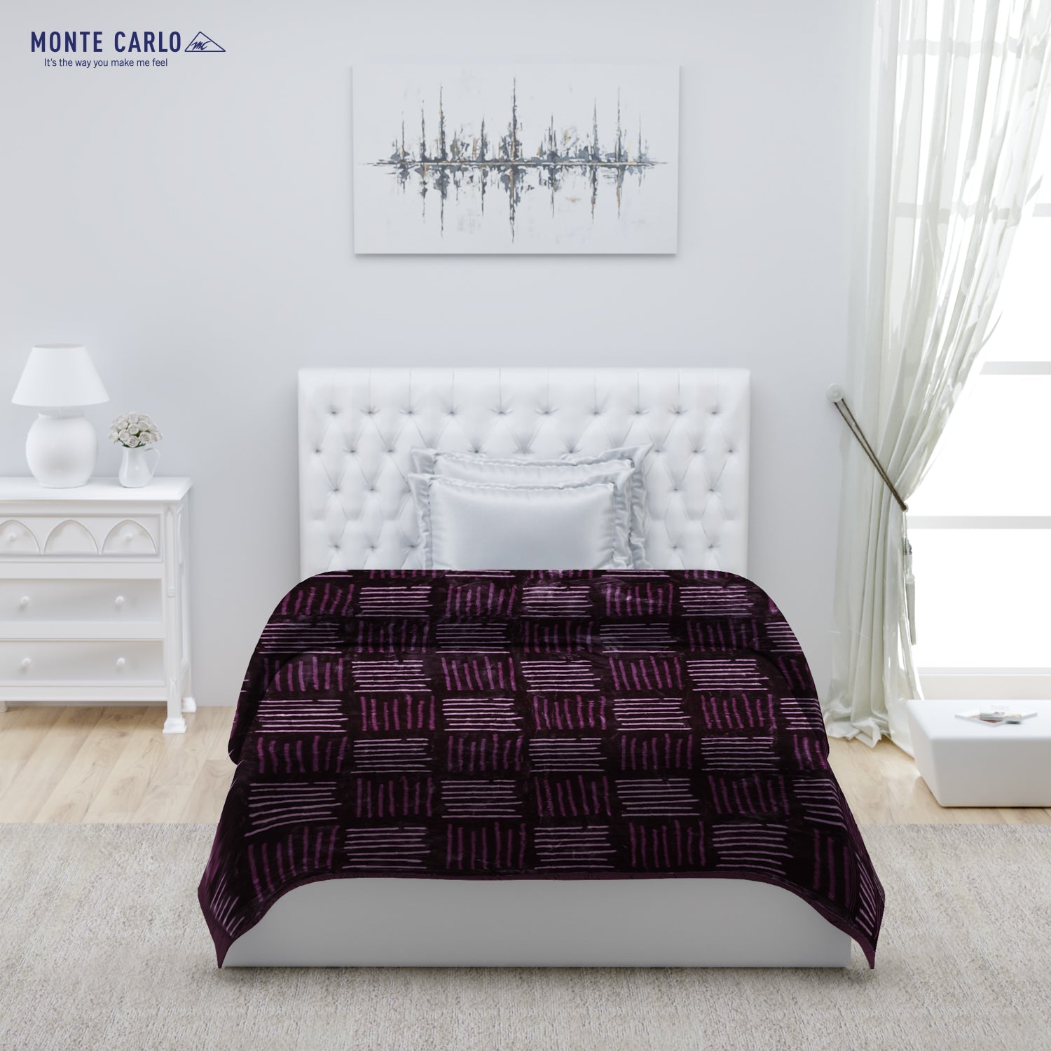 Printed Single Bed 1022 GSM Blanket Lucas 2 Ply (Weight 3.6 kg)
