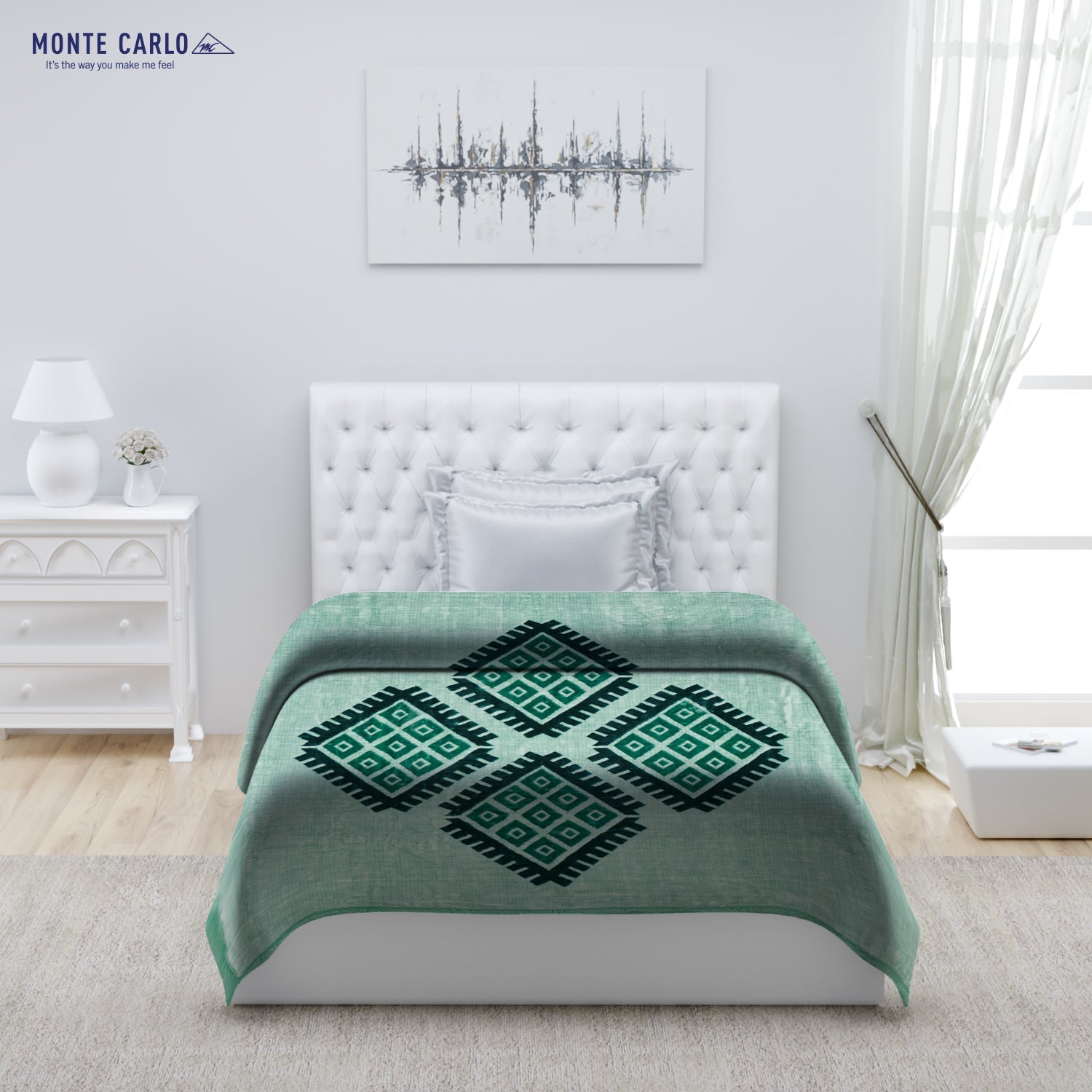 Printed Single Bed 1022 GSM Blanket Lucas 2 Ply (Weight 3.6 kg)