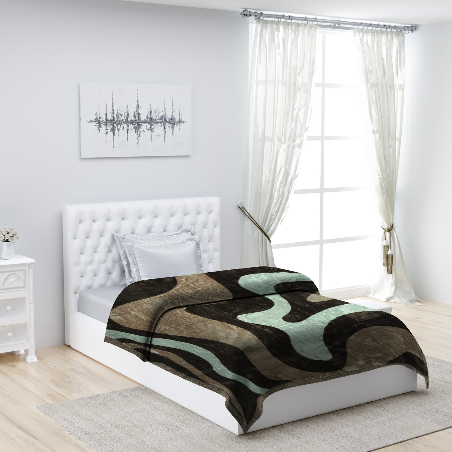 Printed Single Bed 1022 GSM Blanket Lucas 2 Ply (Weight 3.6 kg)