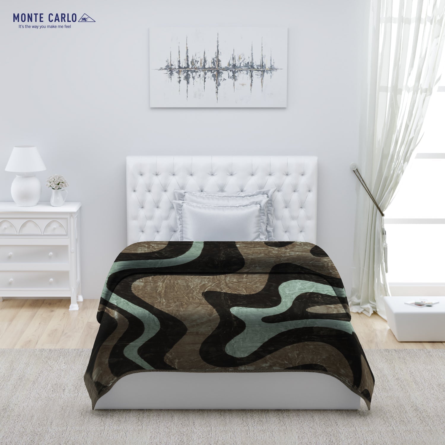 Printed Single Bed 1022 GSM Blanket Lucas 2 Ply (Weight 3.6 kg)