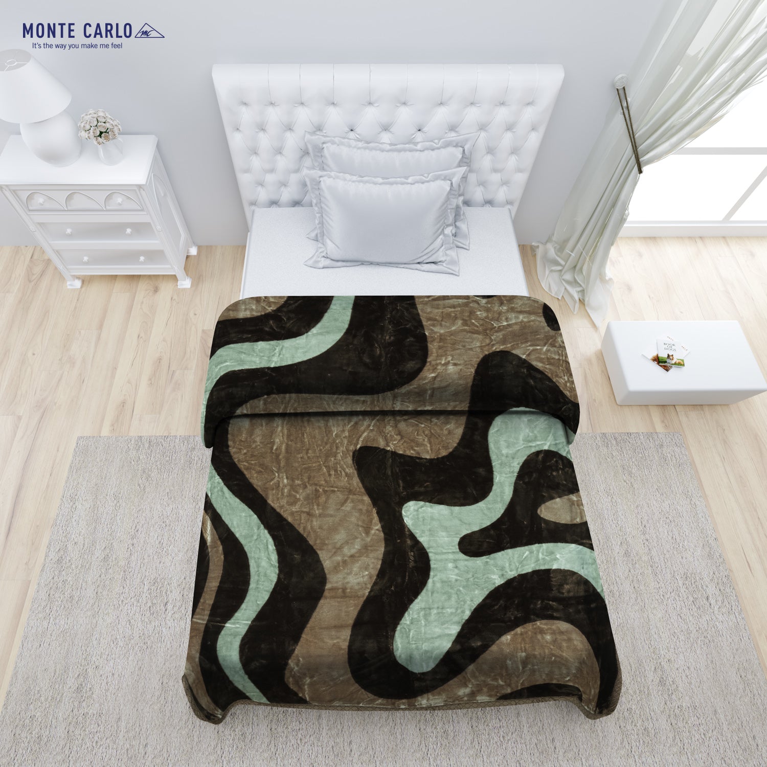 Printed Single Bed 1022 GSM Blanket Lucas 2 Ply (Weight 3.6 kg)