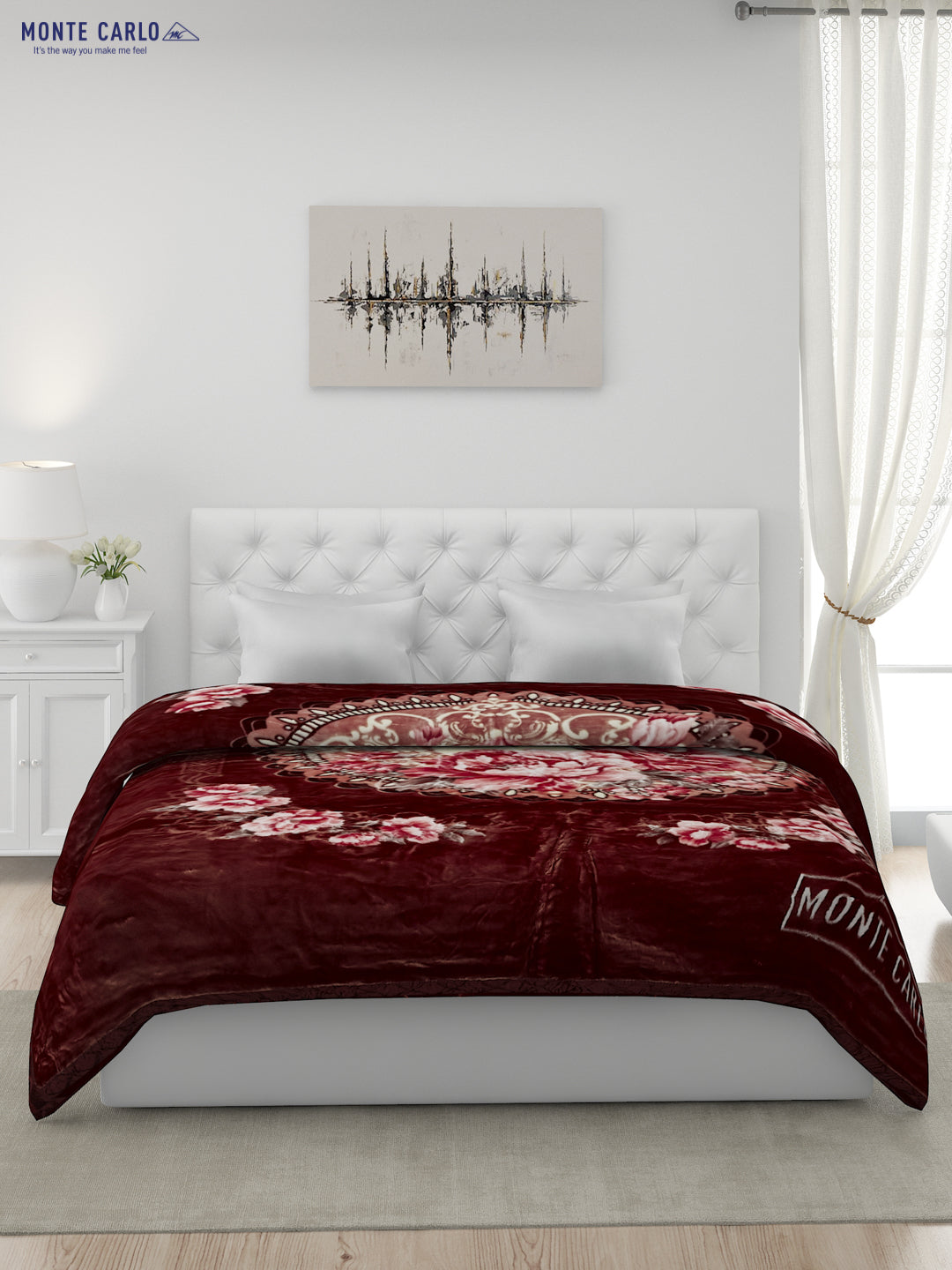 Printed Double Bed Blanket for Heavy Winter -2 Ply