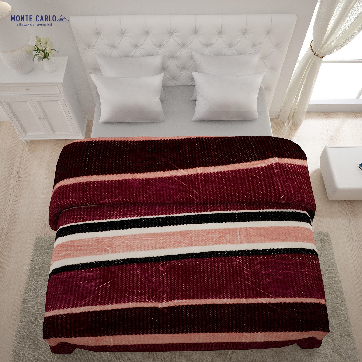 Printed Double Bed Blanket for Heavy Winter -2 Ply