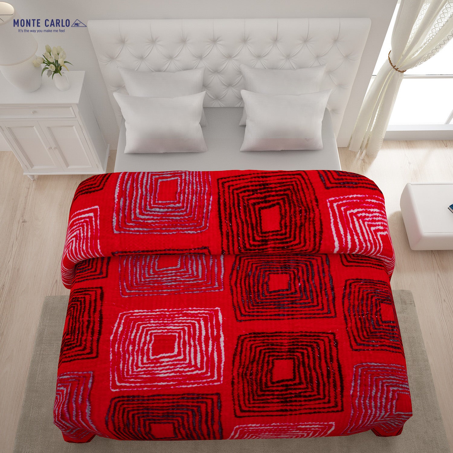Printed Double Bed Blanket for Mild Winter -2 Ply