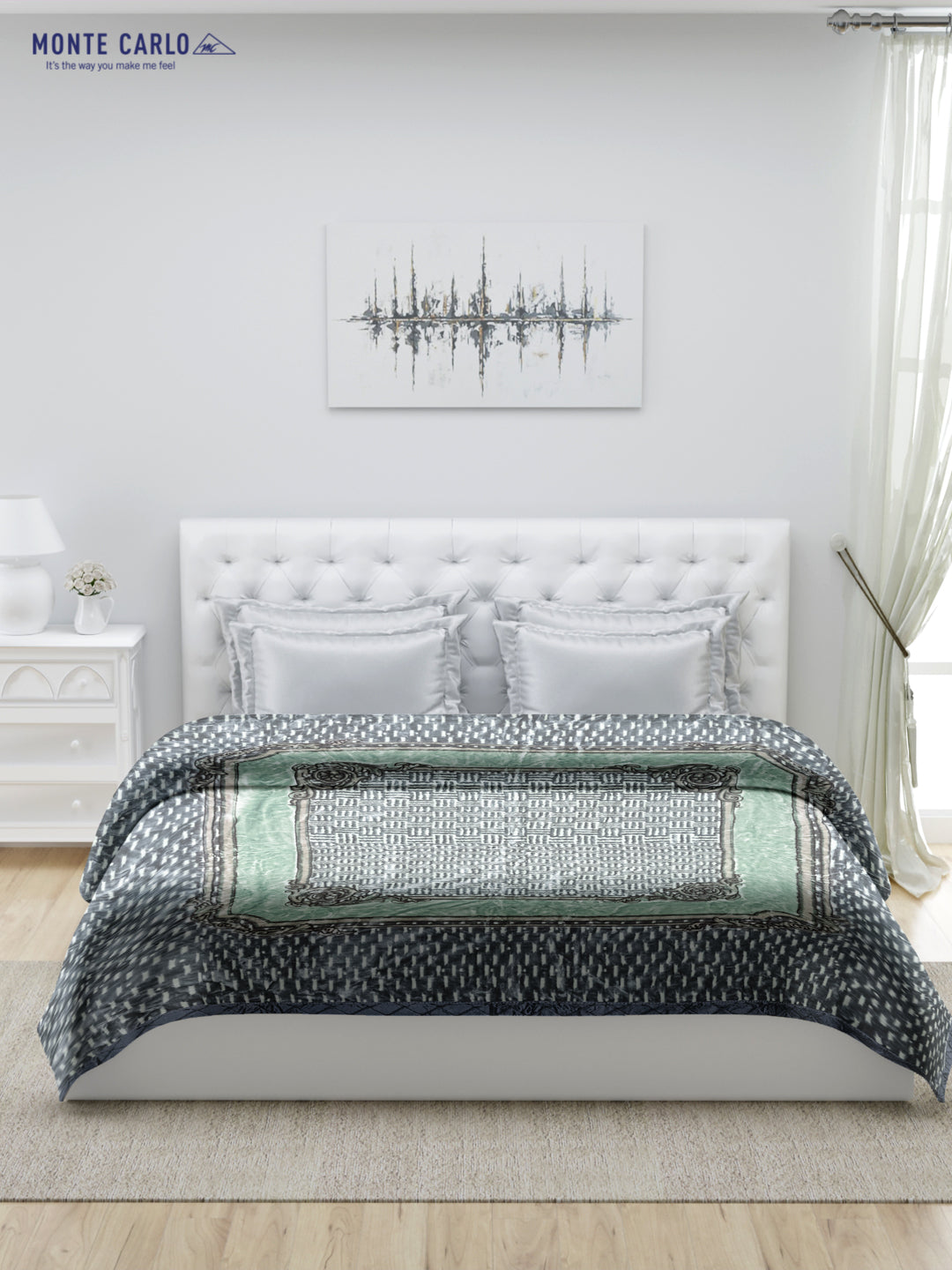 Printed Double Bed Blanket for Heavy Winter -1 Ply