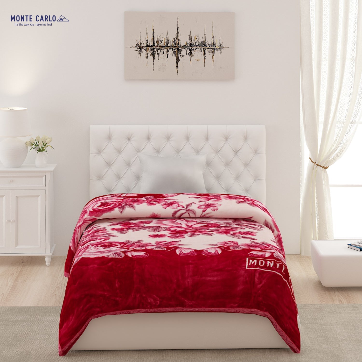 Printed Single Bed 852 GSM Blanket Shagun 2 Ply (Weight 3 kg)