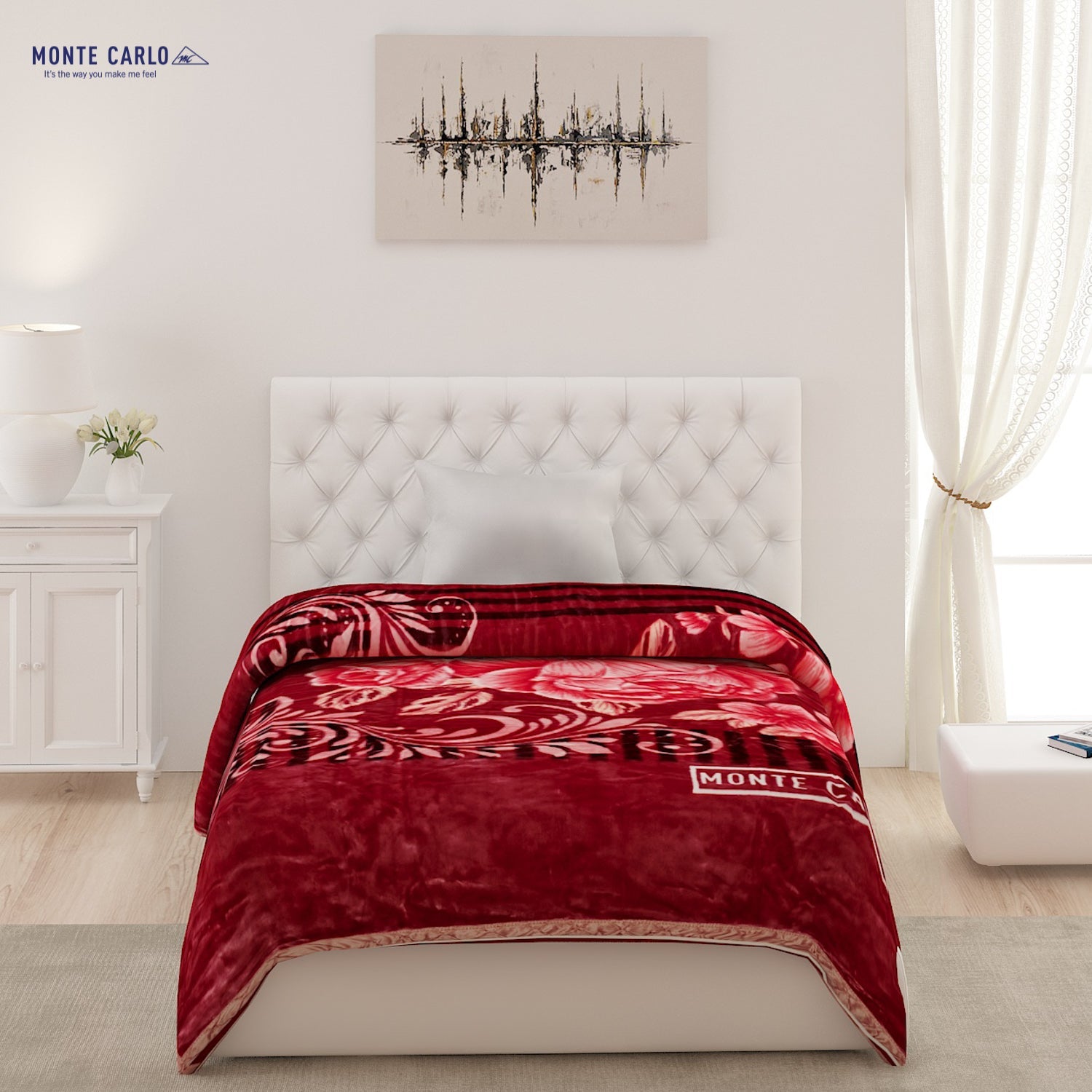 Printed Single Bed 852 GSM Blanket Shagun 2 Ply (Weight 3 kg)