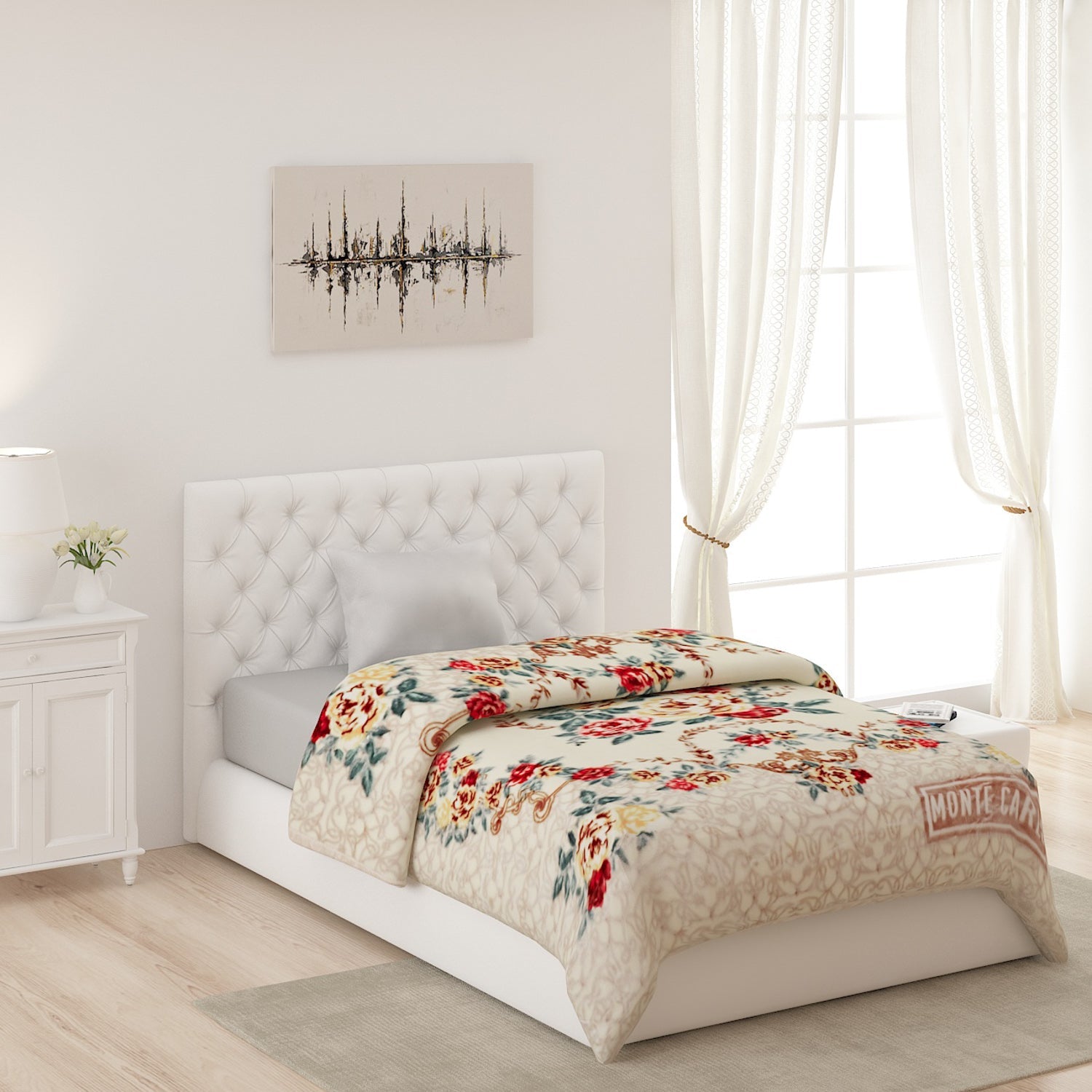 Printed Single Bed 852 GSM Blanket Shagun 2 Ply (Weight 3 kg)