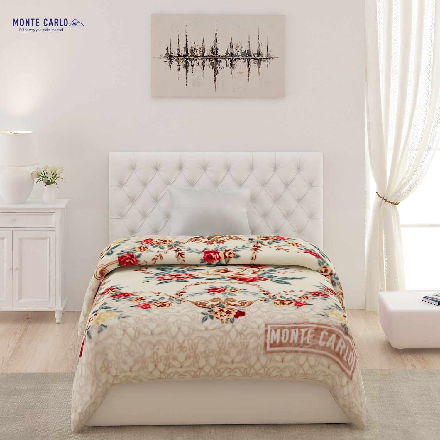 Printed Single Bed 852 GSM Blanket Shagun 2 Ply (Weight 3 kg)
