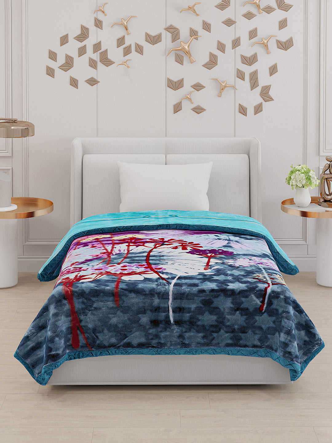 Printed Single Bed 852 GSM Blanket Success 2 Ply (Weight 3 kg)