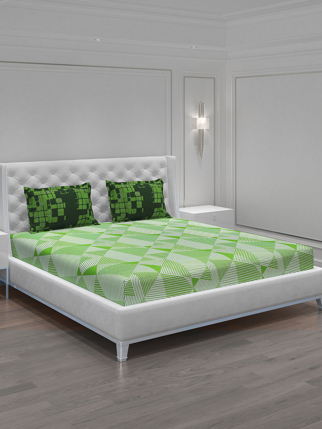 MOCA by Monte Carlo 104 TC Cotton Double Bedsheet with 2 Pillow Covers