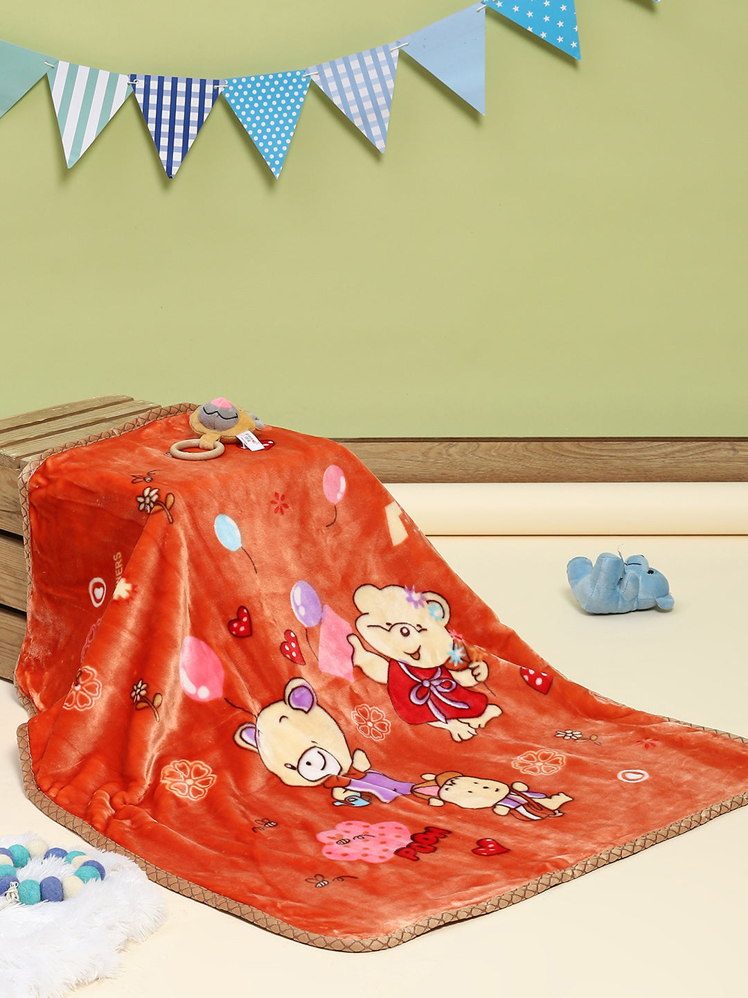 Printed Baby Blanket 2 Ply, 550 GSM, Weight 0.5 kg (Donald)