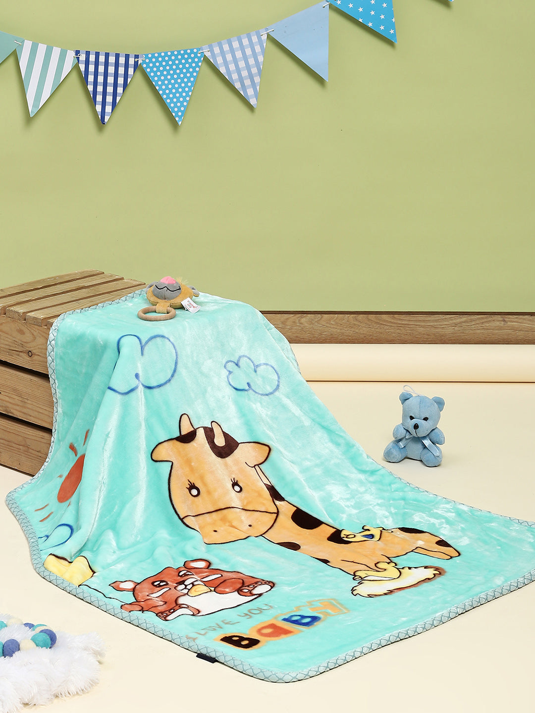 Printed Baby Blanket 2 Ply, 550 GSM, Weight 0.5 kg (Donald)
