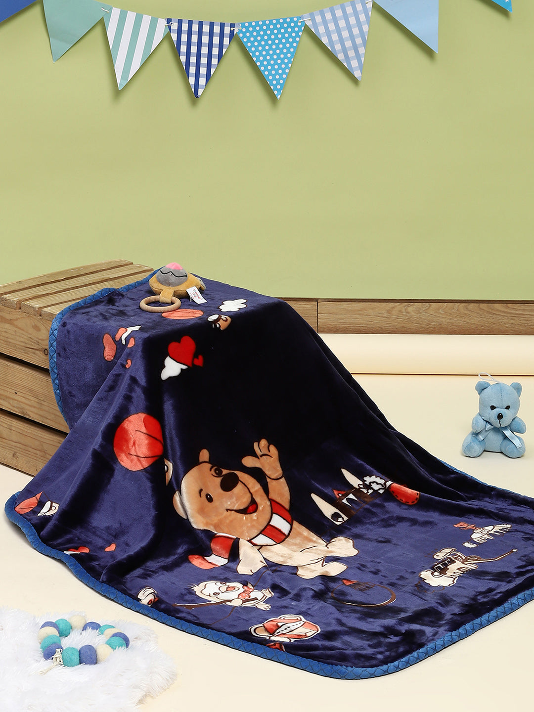 Printed Baby Blanket 2 Ply, 550 GSM, Weight 0.5 kg (Donald)