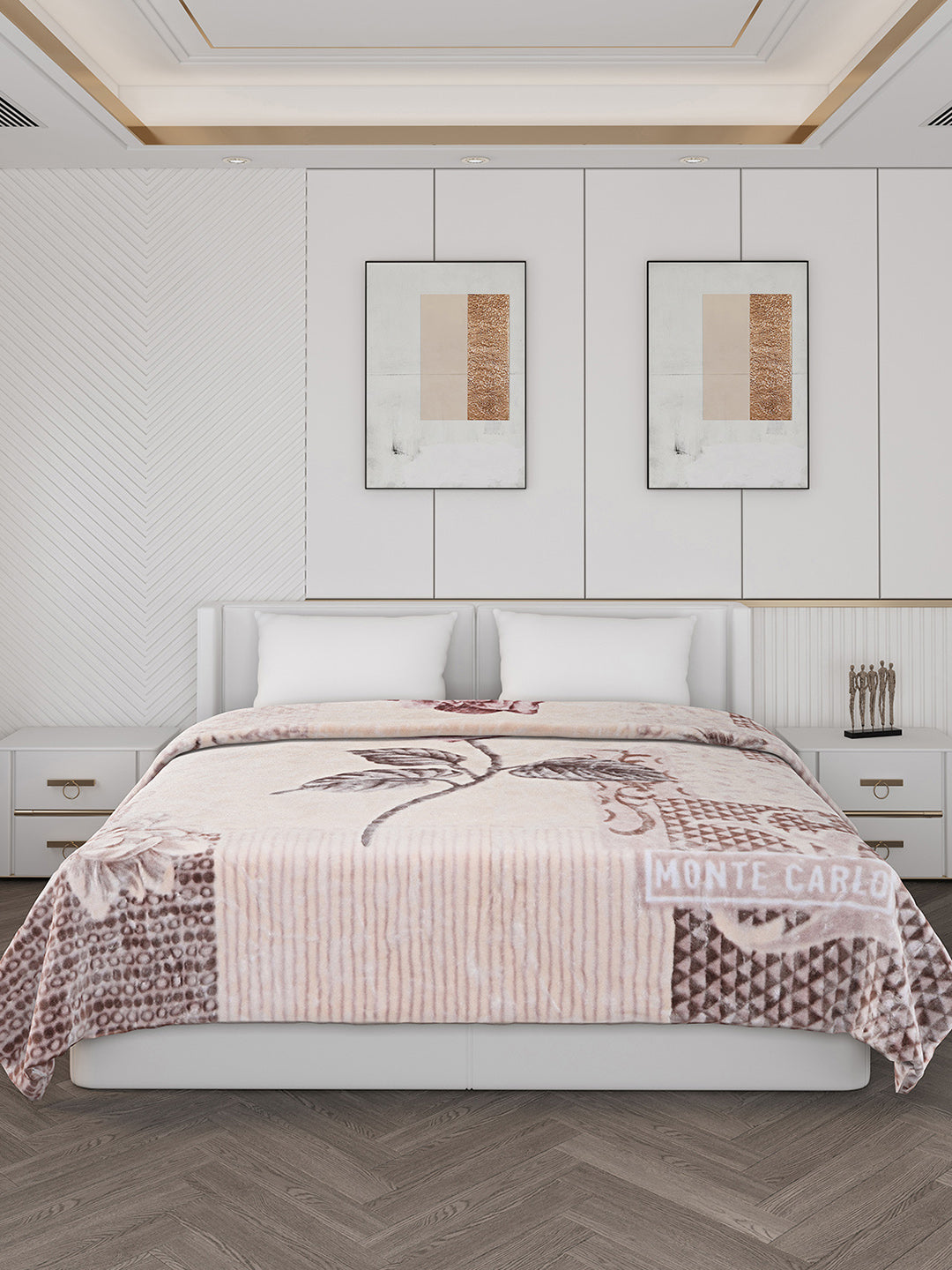 Printed Double Bed 757 GSM Blanket Alexander 2 Ply (Weight 4 kg)