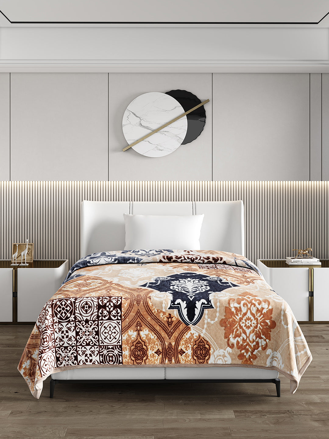 Printed Single Bed Blanket for Mild Winter -2 Ply