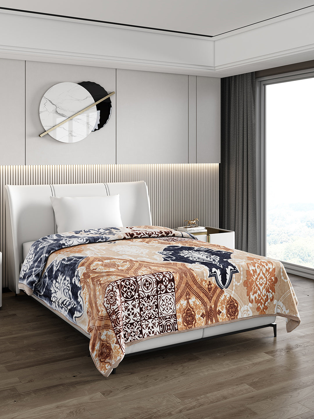 Printed Single Bed Blanket for Mild Winter -2 Ply