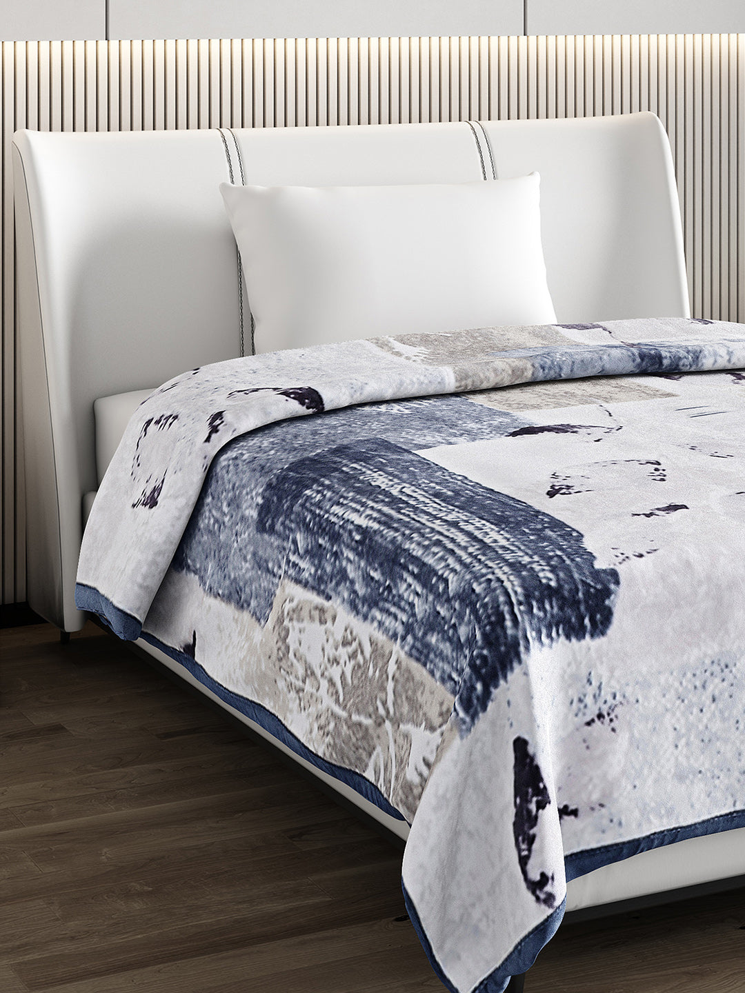 Printed Single Bed 852 GSM Blanket Allen 2 Ply (Weight 3 kg)