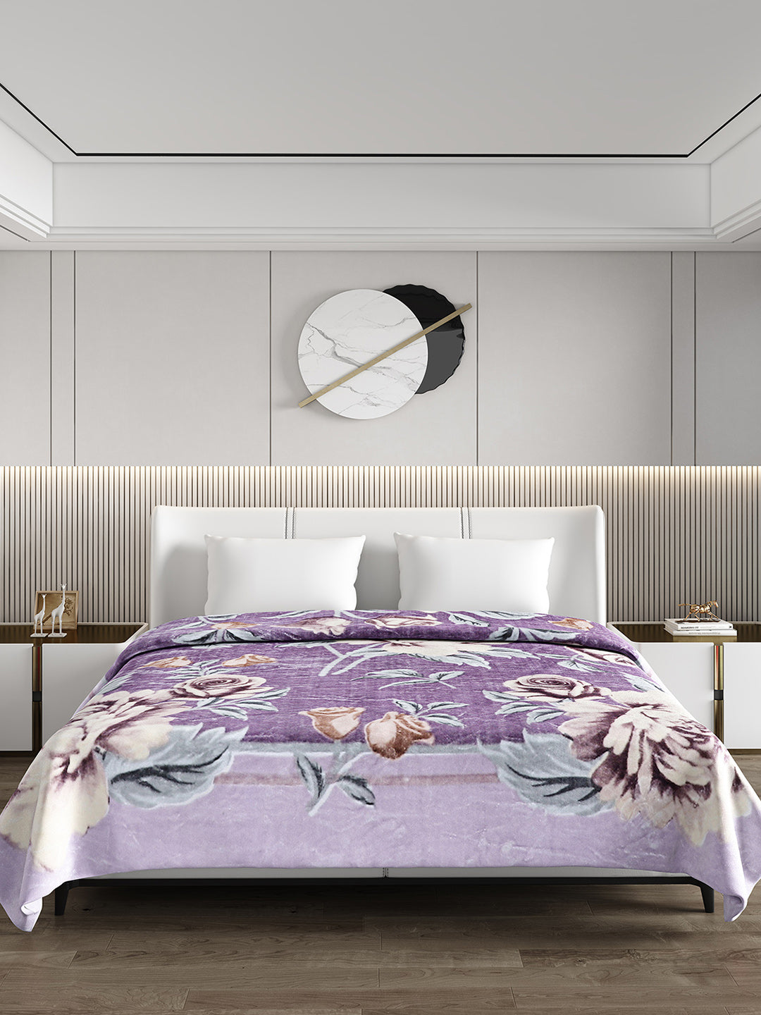 Printed Double Bed 691 GSM Blanket Bennett Super Soft 2 Ply (Weight 3.65 kg)