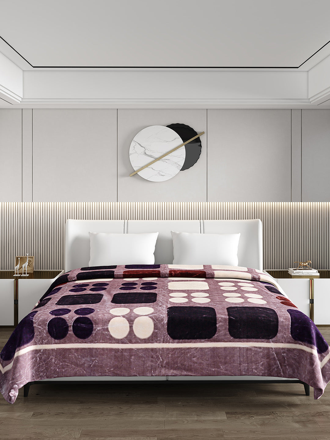 Printed Double Bed Blanket for Heavy Winter -2 Ply