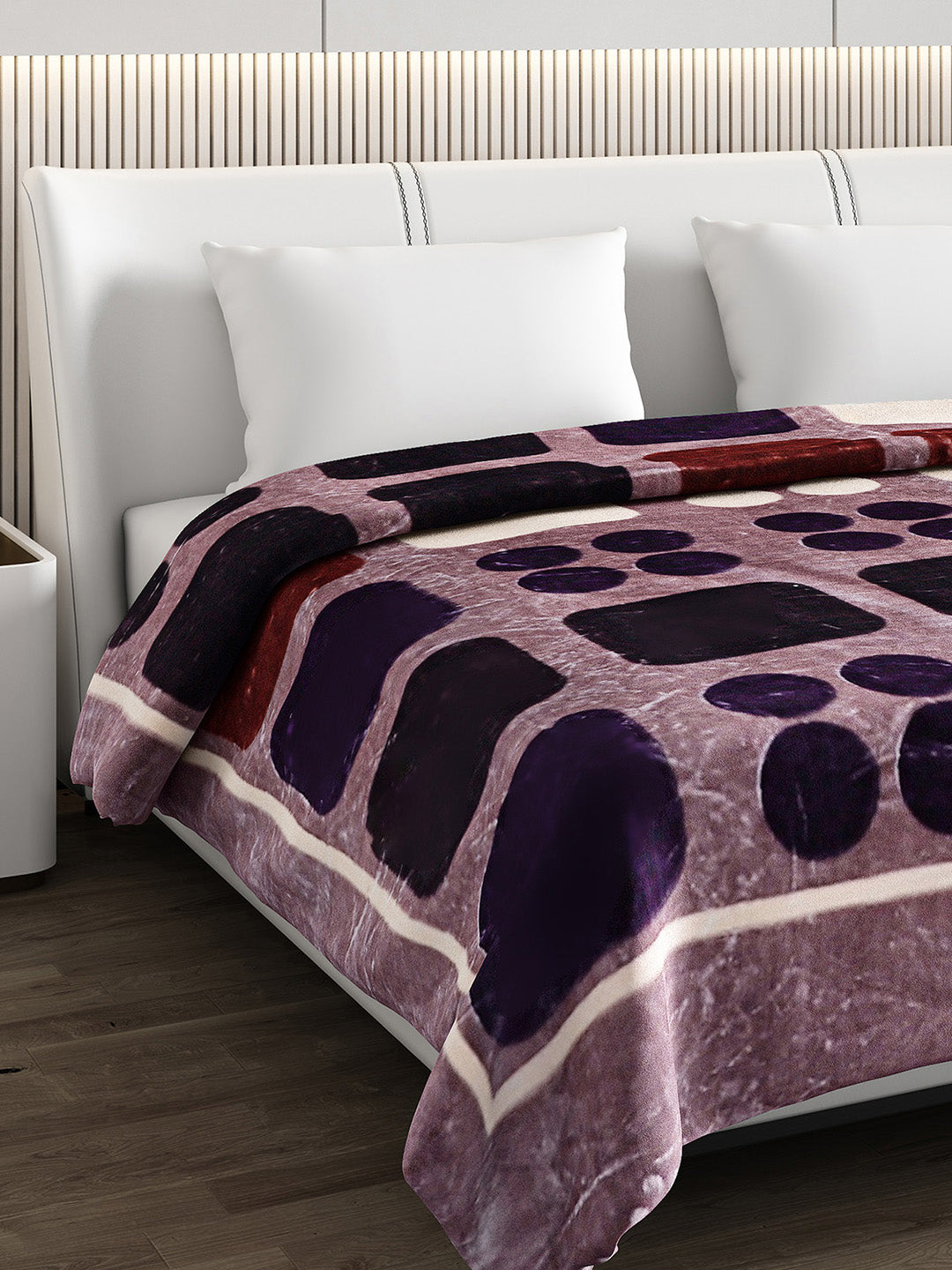 Printed Double Bed 691 GSM Blanket Bennett Super Soft 2 Ply (Weight 3.65 kg)