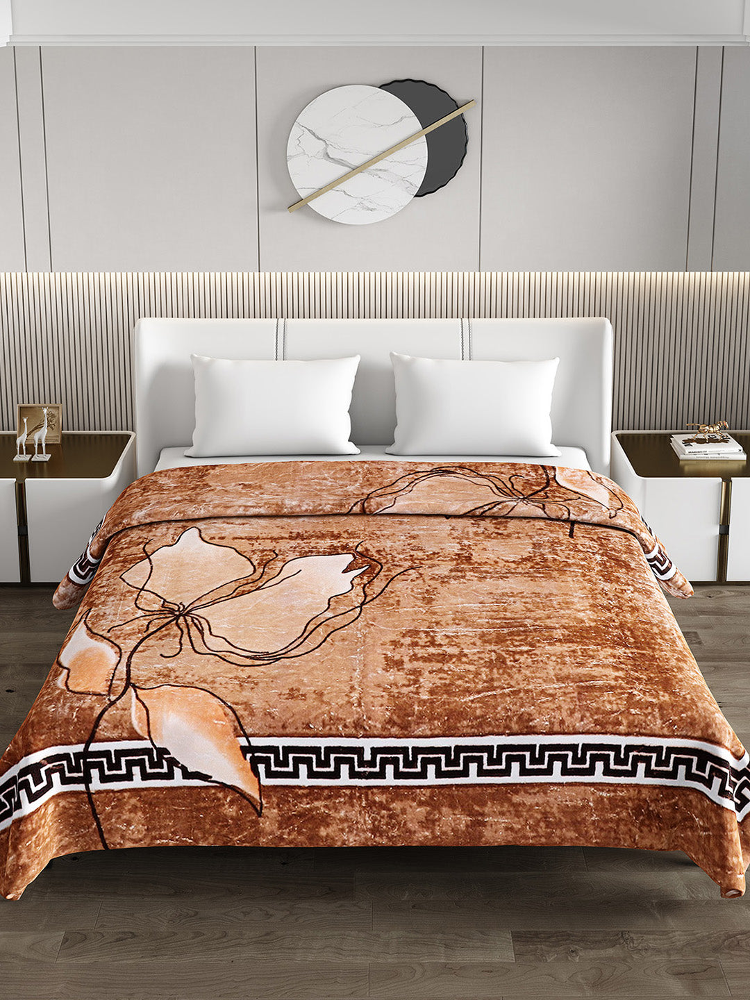 Printed Double Bed 691 GSM Blanket Bennett Super Soft 2 Ply (Weight 3.65 kg)