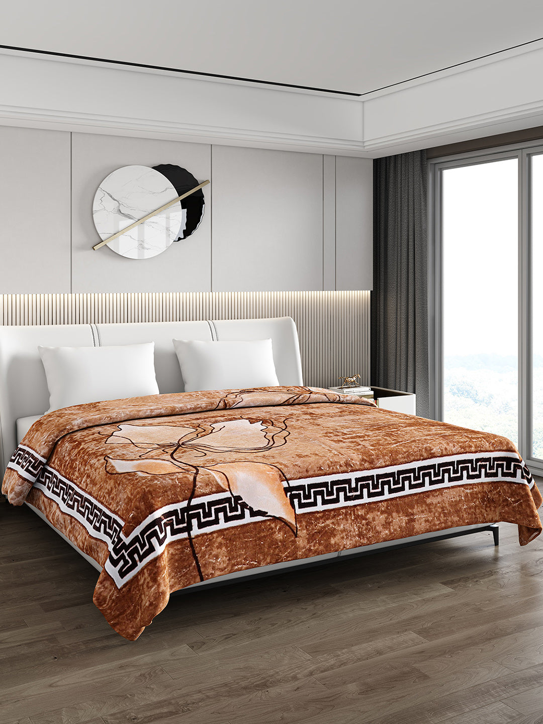 Printed Double Bed 691 GSM Blanket Bennett Super Soft 2 Ply (Weight 3.65 kg)