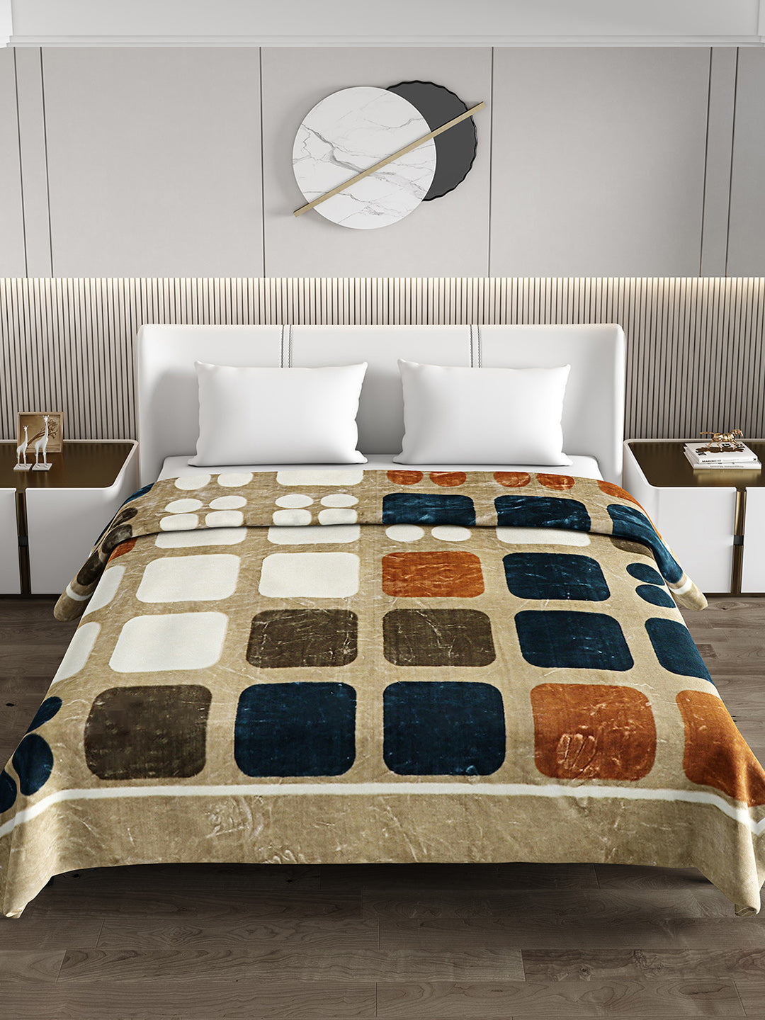 Printed Double Bed 691 GSM Blanket Bennett Super Soft 2 Ply (Weight 3.65 kg)