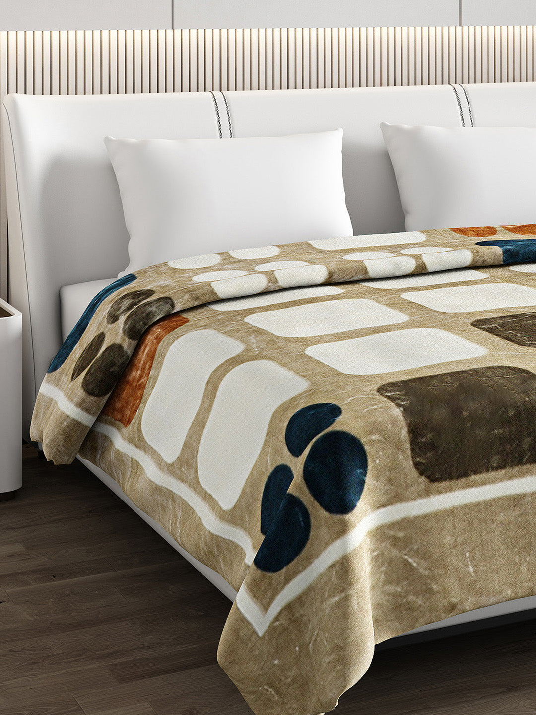 Printed Double Bed 691 GSM Blanket Bennett Super Soft 2 Ply (Weight 3.65 kg)