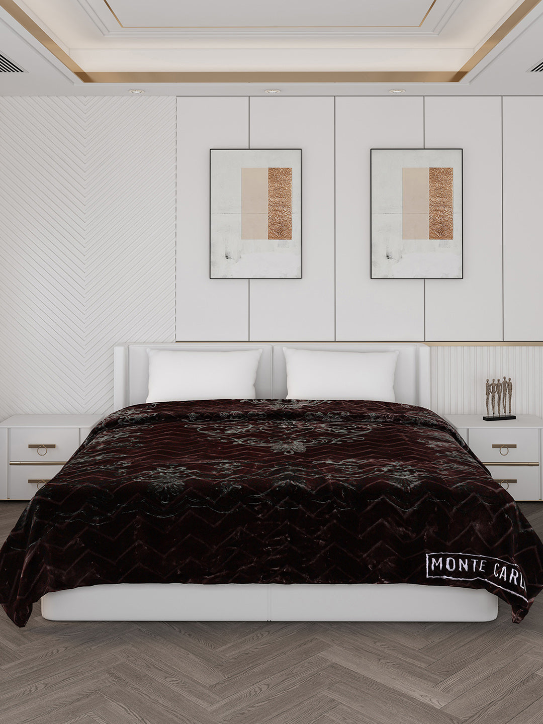 Printed Double Bed Blanket for Heavy Winter -2 Ply