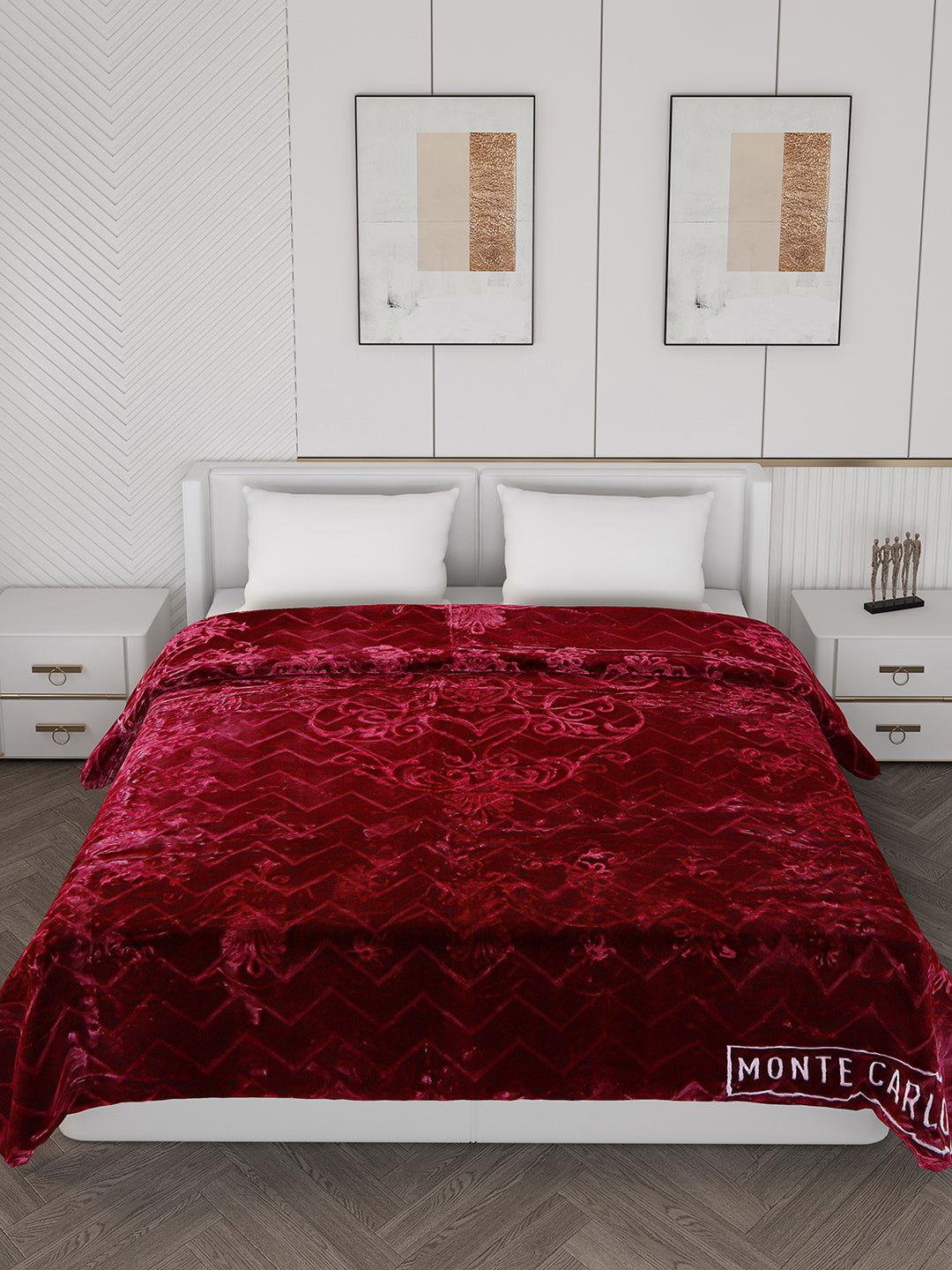 Printed Double Bed Blanket for Heavy Winter -2 Ply