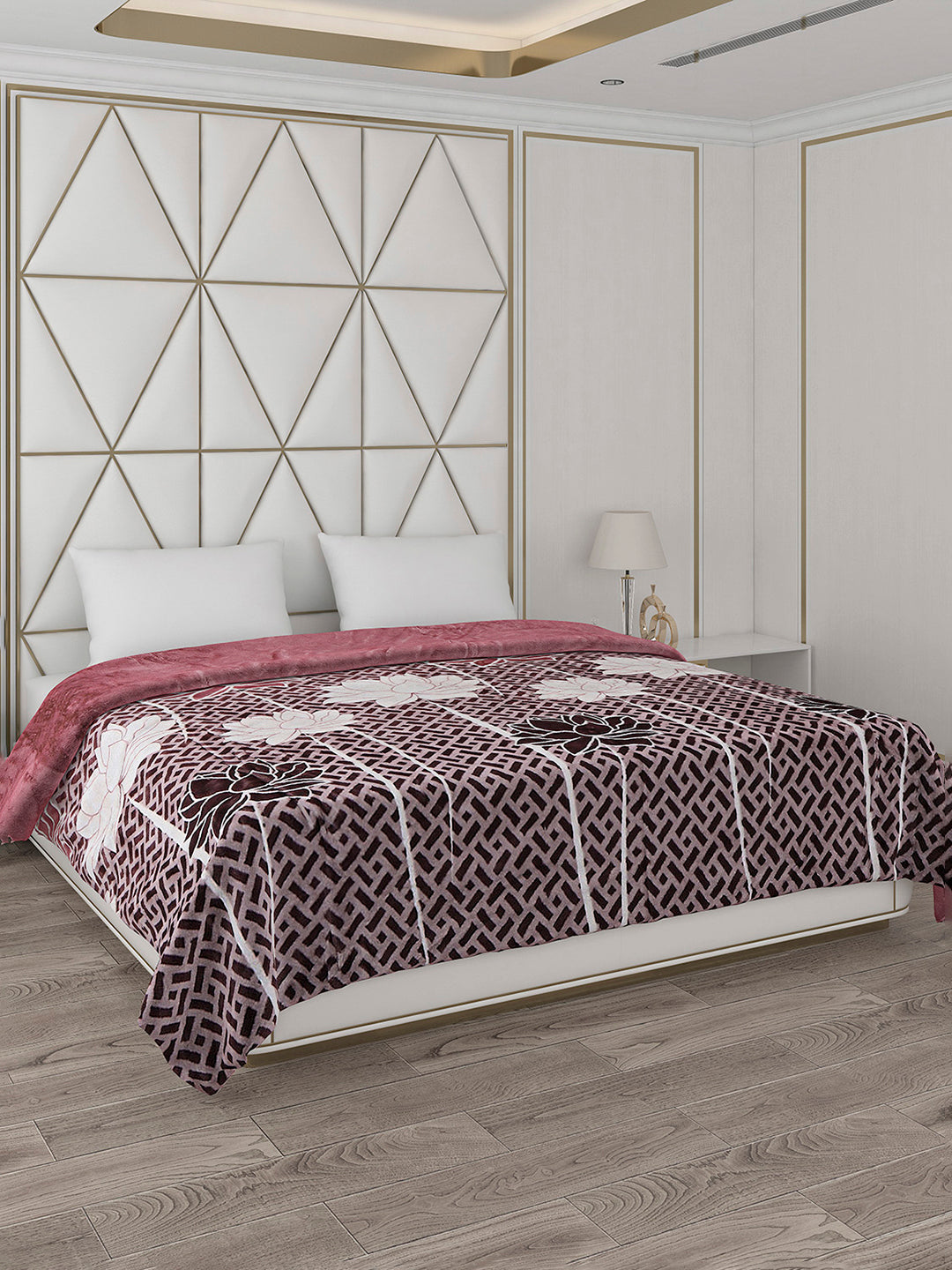 Printed Double Bed Blanket for Heavy Winter -2 Ply