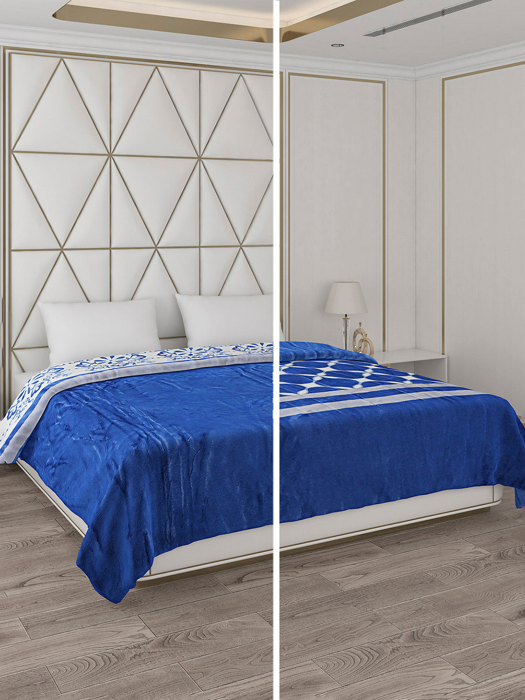 Printed Double Bed Blanket for Heavy Winter -2 Ply