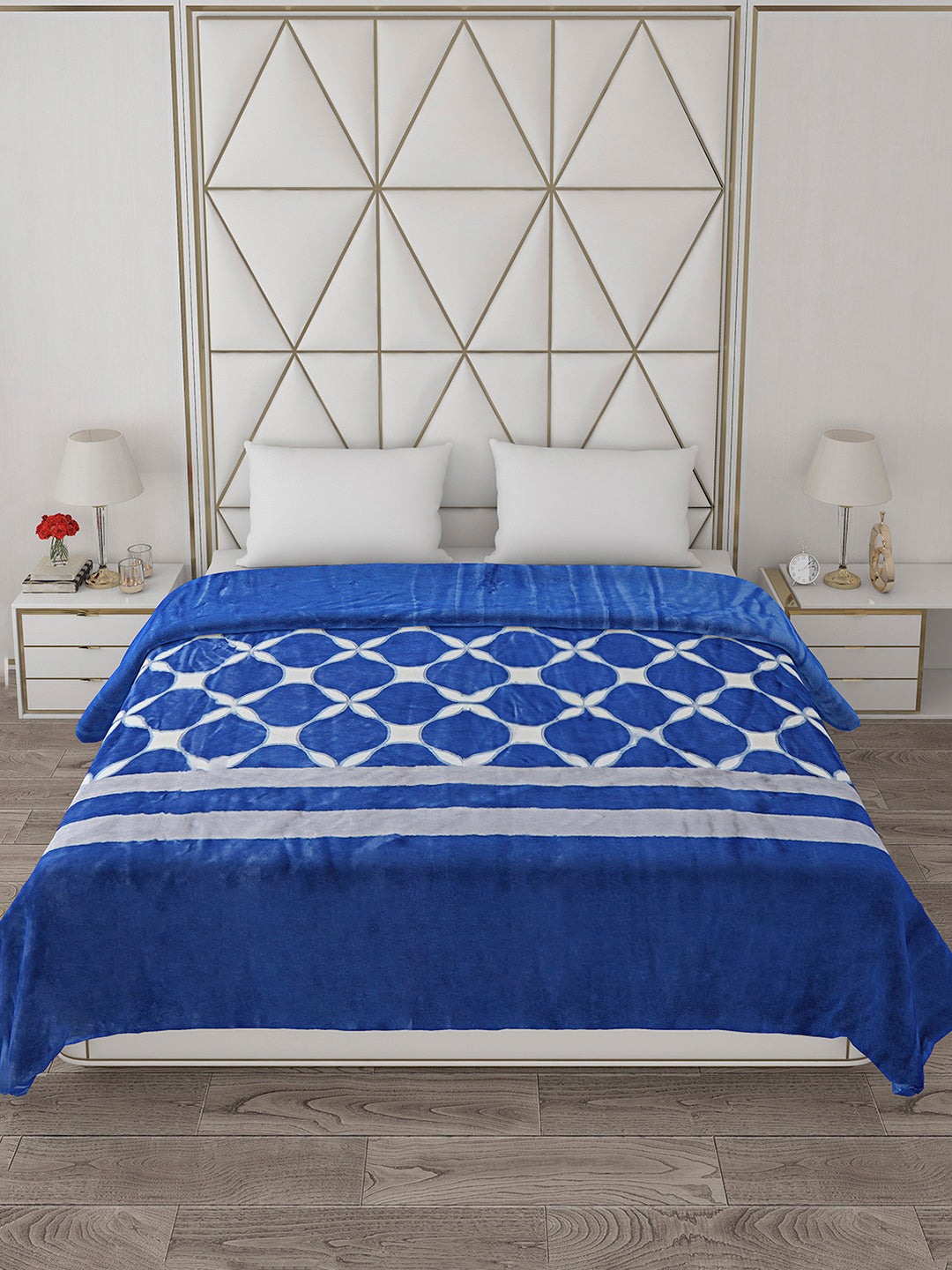 Printed Double Bed Blanket for Heavy Winter -2 Ply