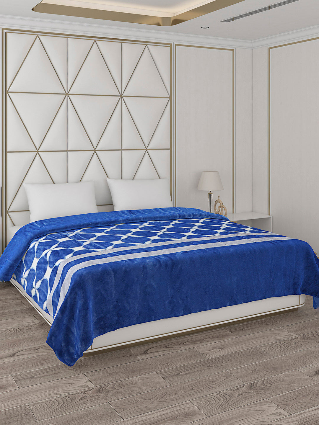 Printed Double Bed Blanket for Heavy Winter -2 Ply