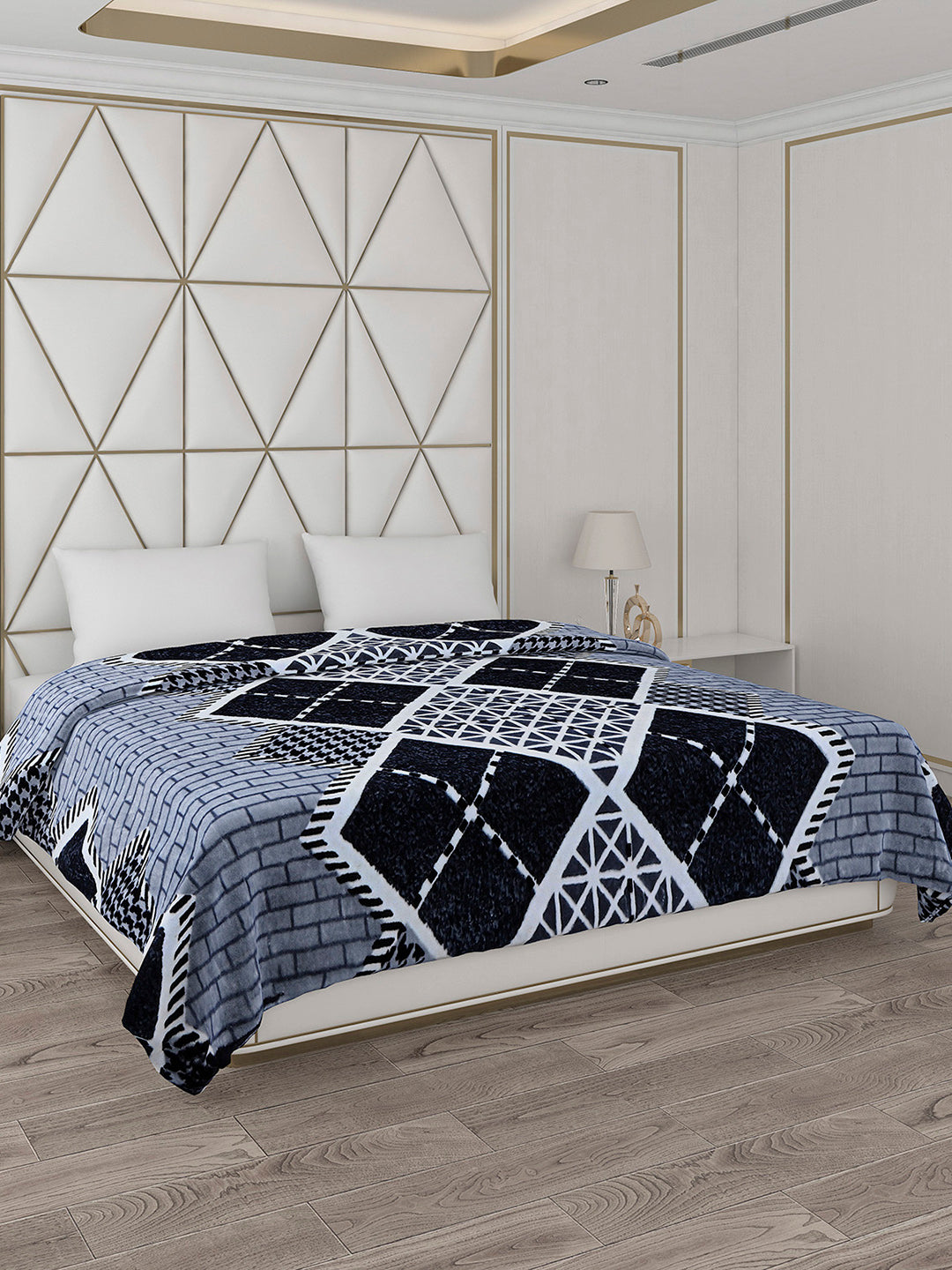 Printed Double Bed 800 GSM Blanket Bolt 1 Ply (Weight 4.3 kg)