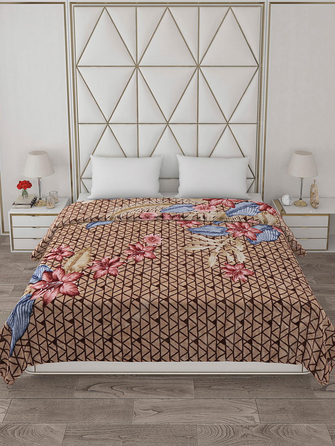 Printed Double Bed 800 GSM Blanket Bolt 1 Ply (Weight 4.3 kg)