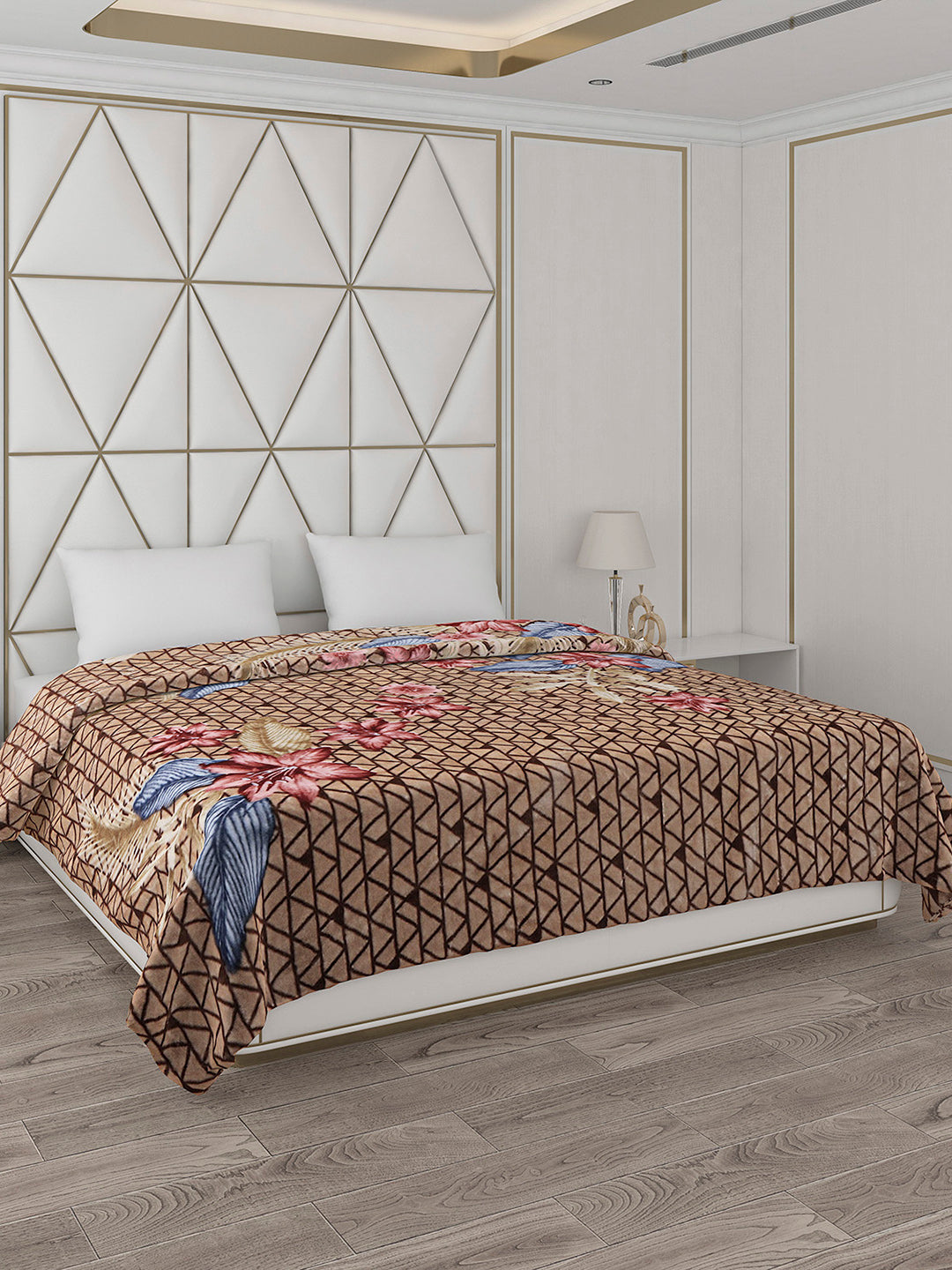 Printed Double Bed 800 GSM Blanket Bolt 1 Ply (Weight 4.3 kg)