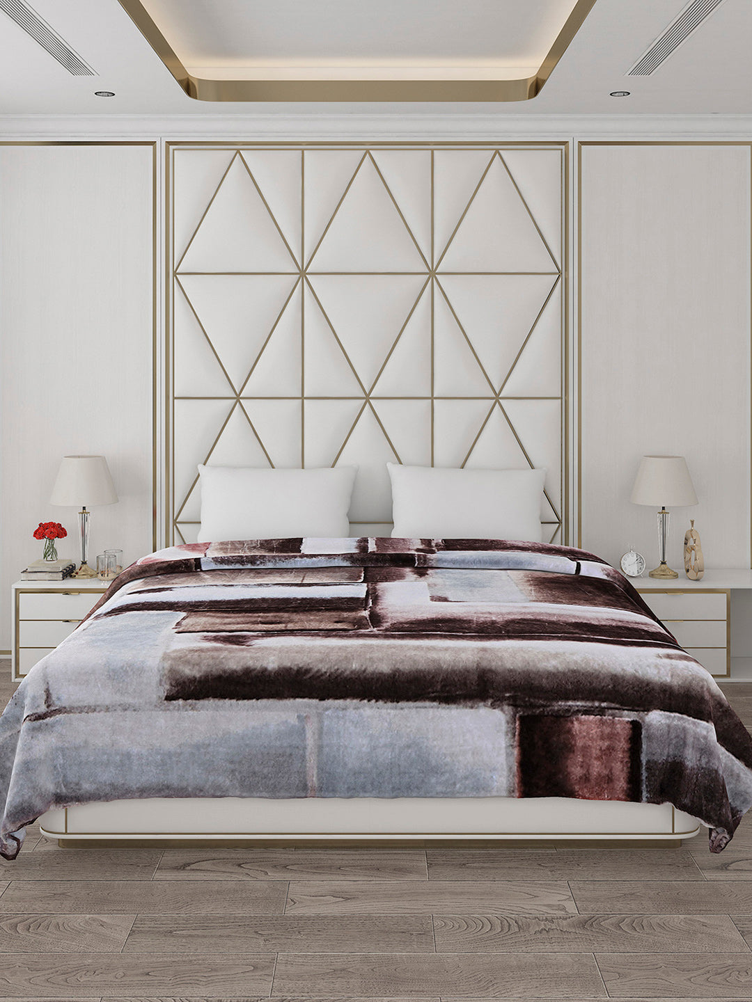 Printed Double Bed 800 GSM Blanket Bolt 1 Ply (Weight 4.3 kg)