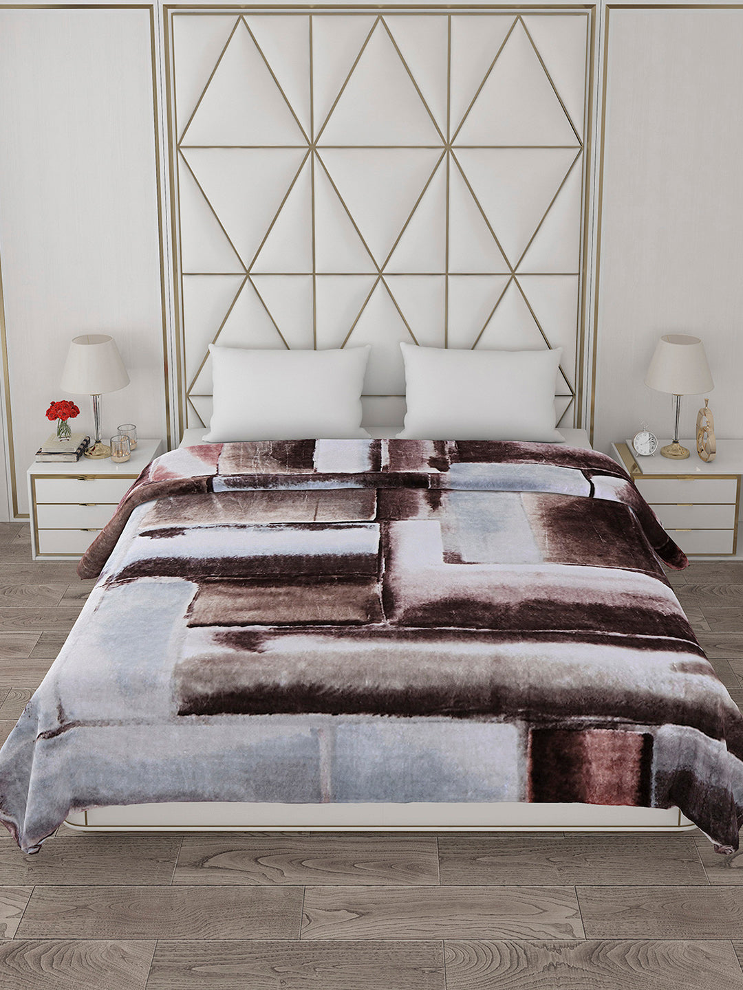 Printed Double Bed 800 GSM Blanket Bolt 1 Ply (Weight 4.3 kg)
