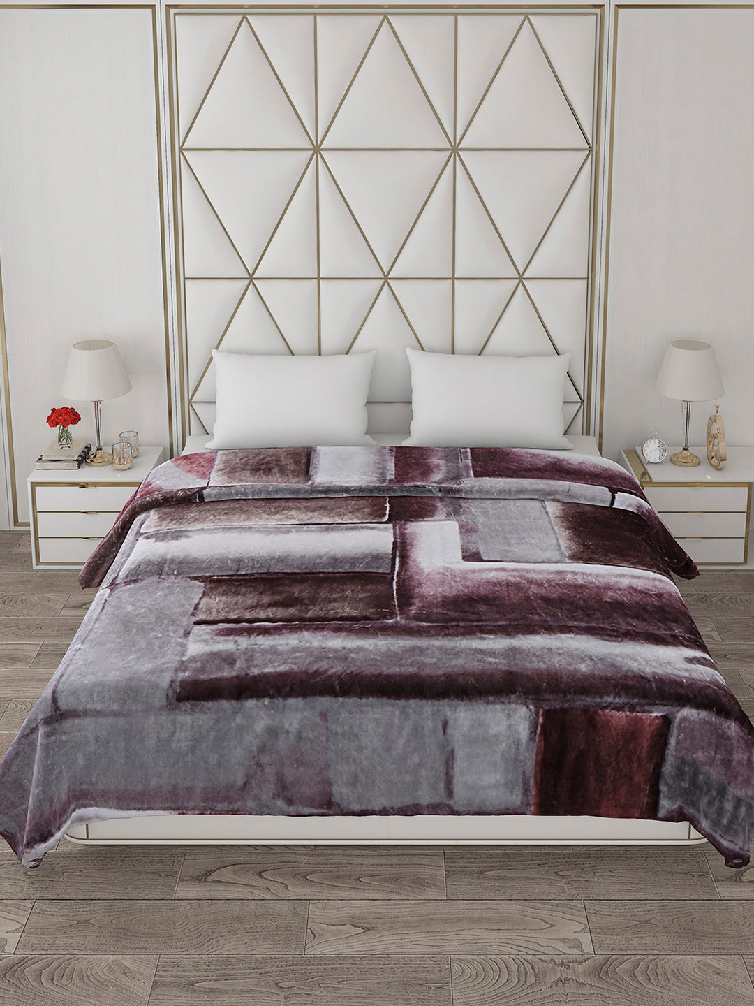 Printed Double Bed 800 GSM Blanket Bolt 1 Ply (Weight 4.3 kg)