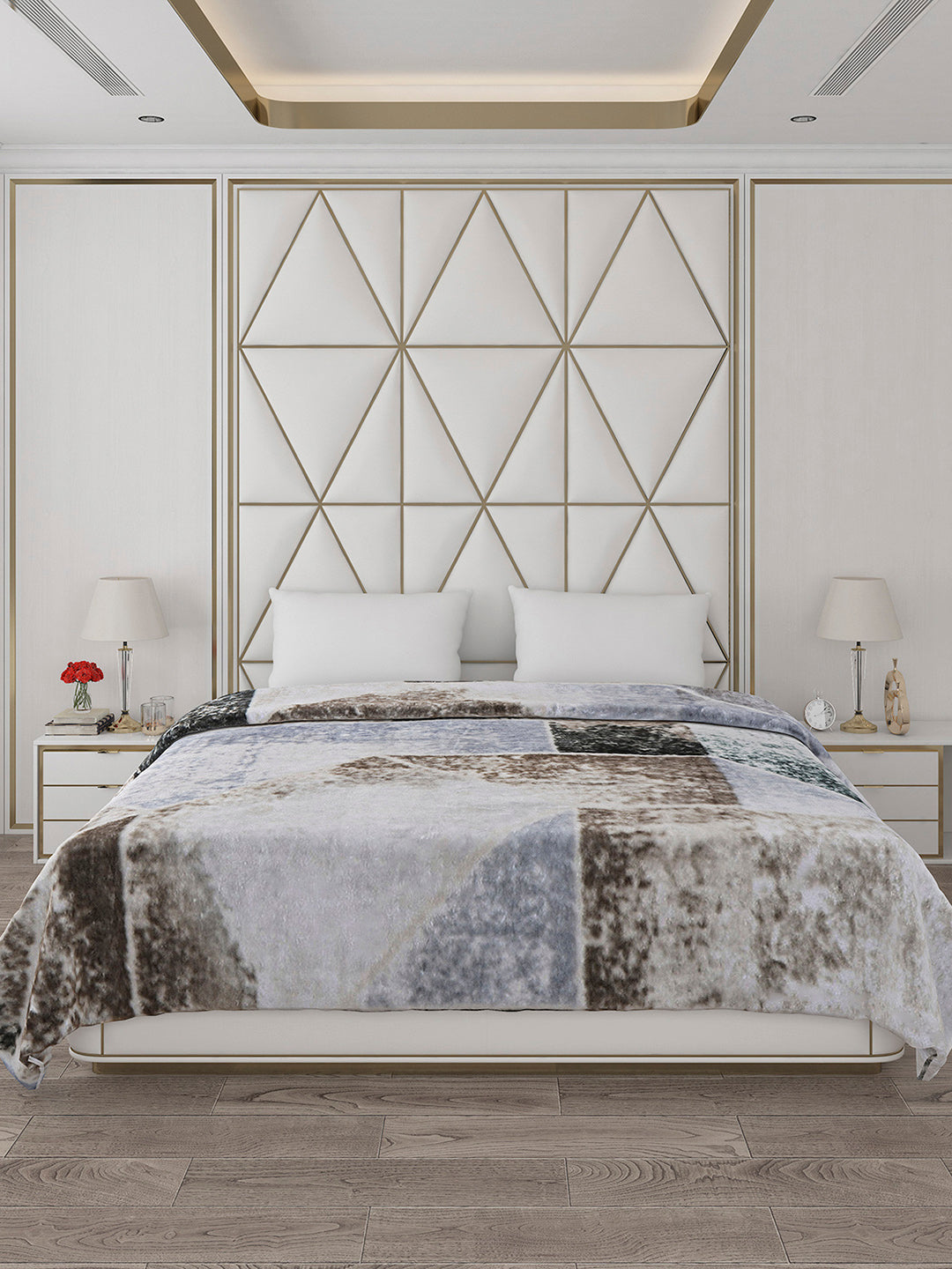 Printed Double Bed 800 GSM Blanket Bolt 1 Ply (Weight 4.3 kg)