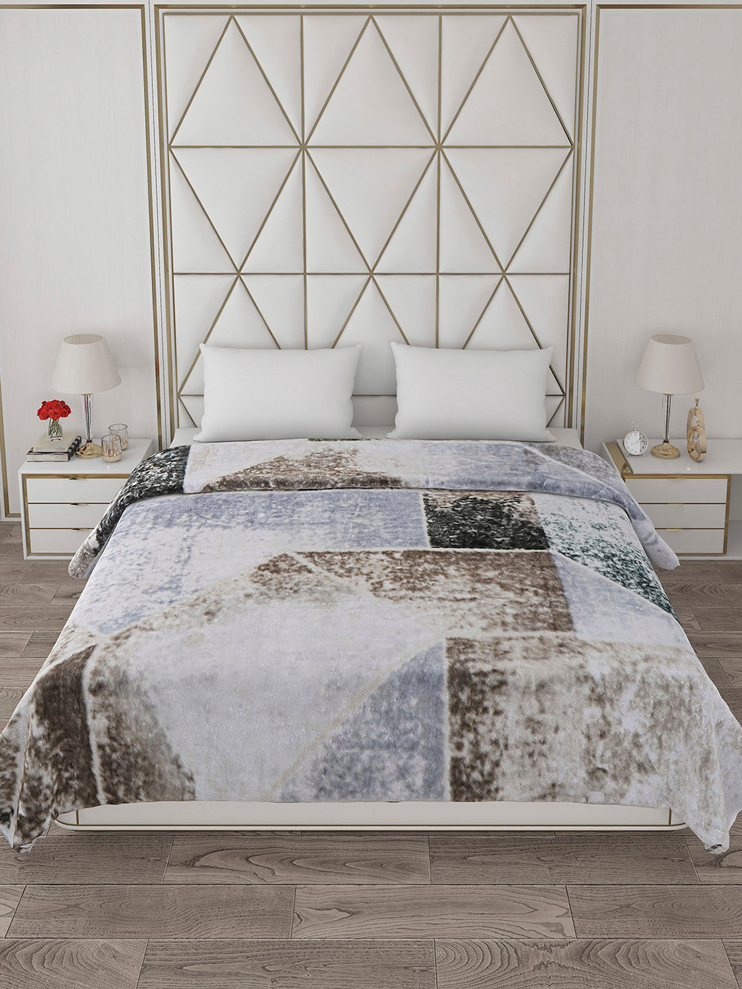 Printed Double Bed 800 GSM Blanket Bolt 1 Ply (Weight 4.3 kg)