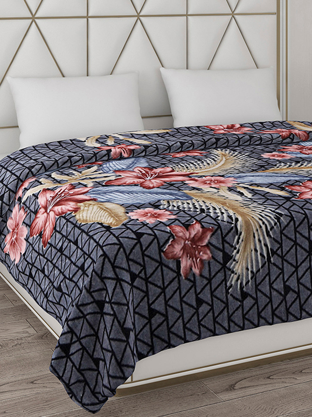 Printed Double Bed 800 GSM Blanket Bolt 1 Ply (Weight 4.3 kg)