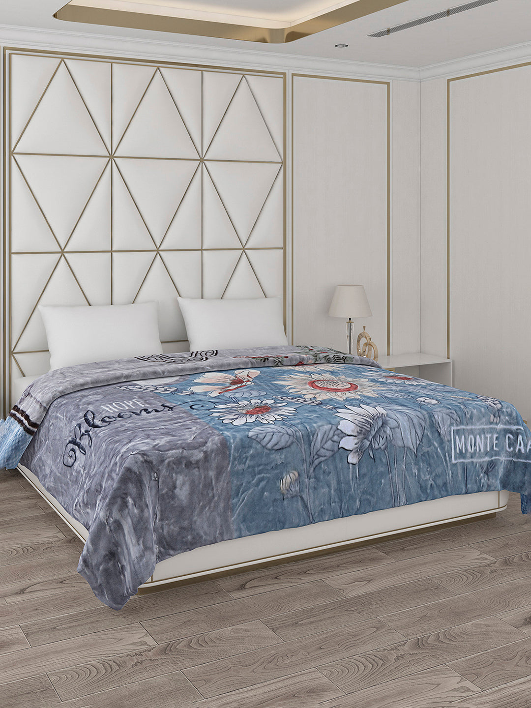 Printed Double Bed Blanket for Heavy Winter -2 Ply