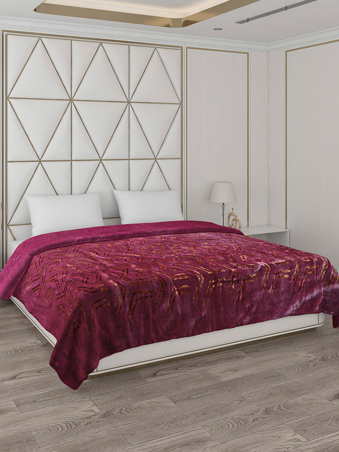 Printed Double Bed Blanket for Mild Winter -2 Ply