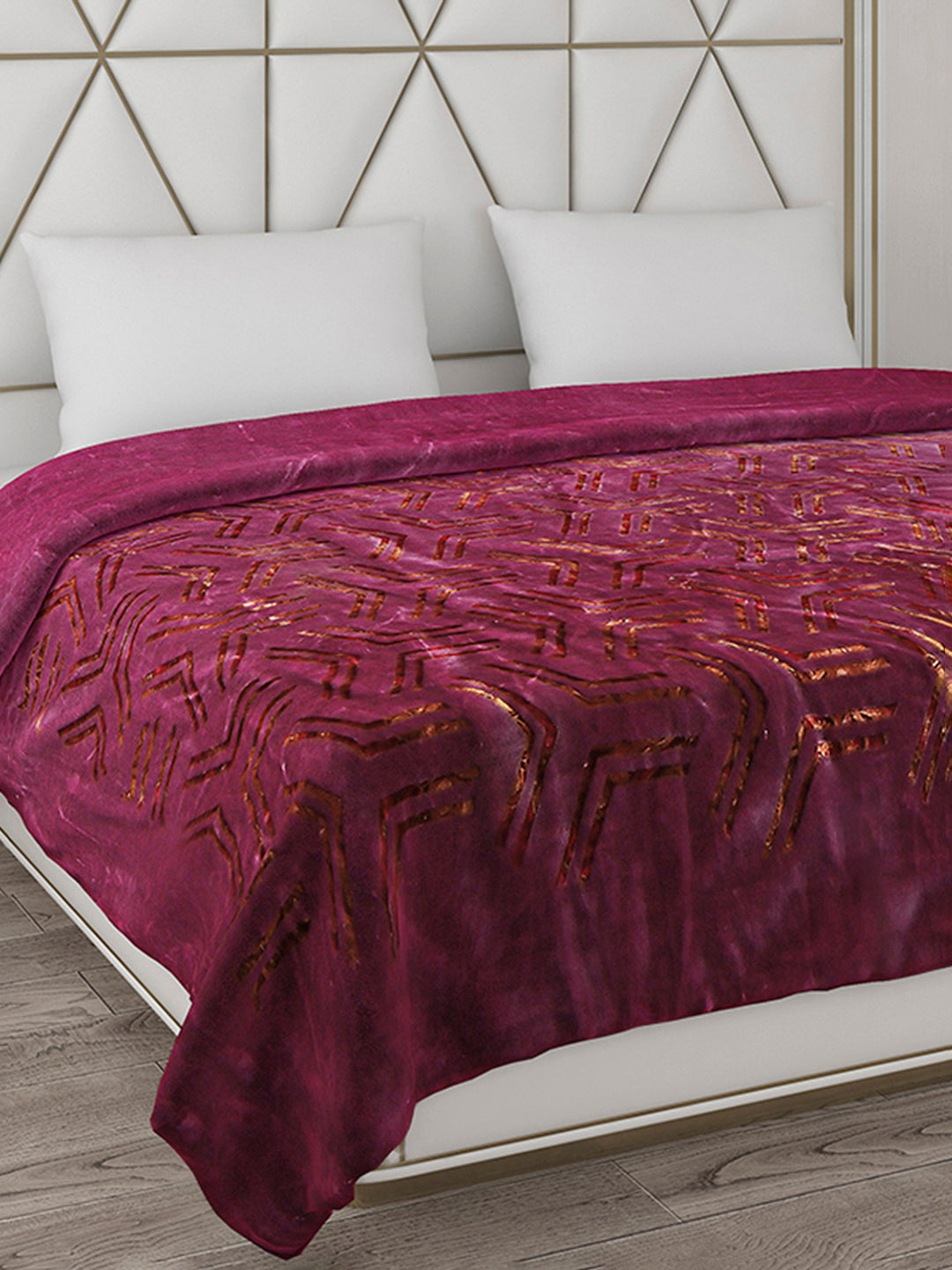 Printed Double Bed Blanket for Mild Winter -2 Ply