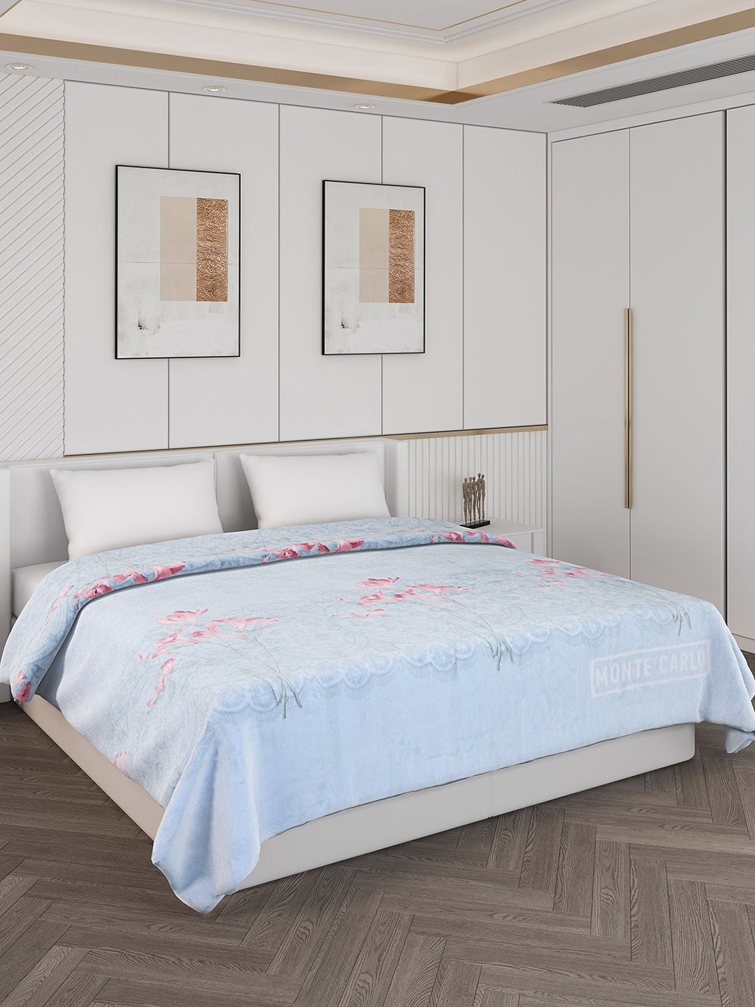 Printed Double Bed 795 GSM Blanket Cashmere 2 Ply (Weight 4.2 kg)