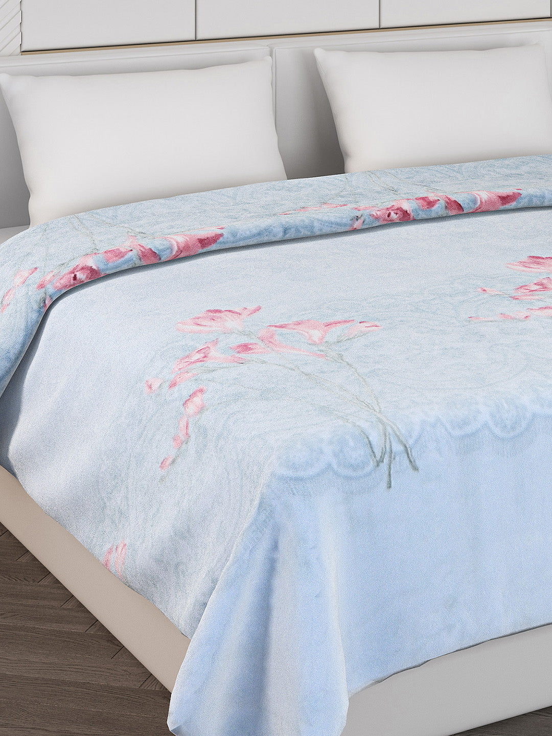 Printed Double Bed 795 GSM Blanket Cashmere 2 Ply (Weight 4.2 kg)